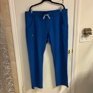 NWT Figs Women's Royal Blue Drawstring Scrub Pants Sz XL